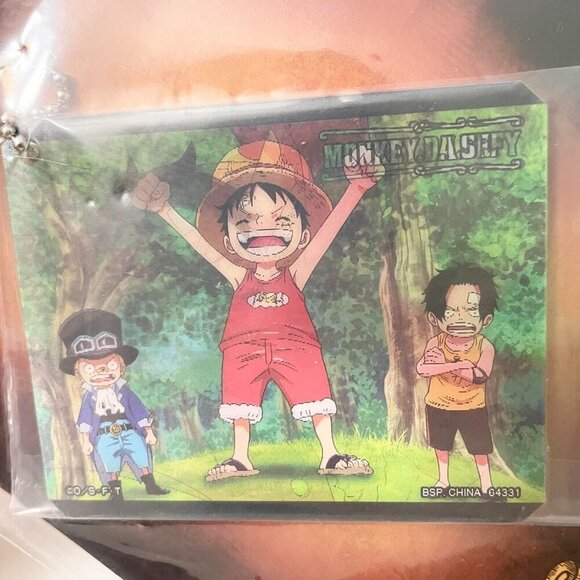 Monkey D Luffy Four Emperors Ichiban Kuji Lenticular Keychain Luffy Ace Sabo ASL - Picture 13 of 16